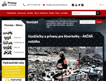 Tablet Screenshot of privesyzastvorkolky.sk
